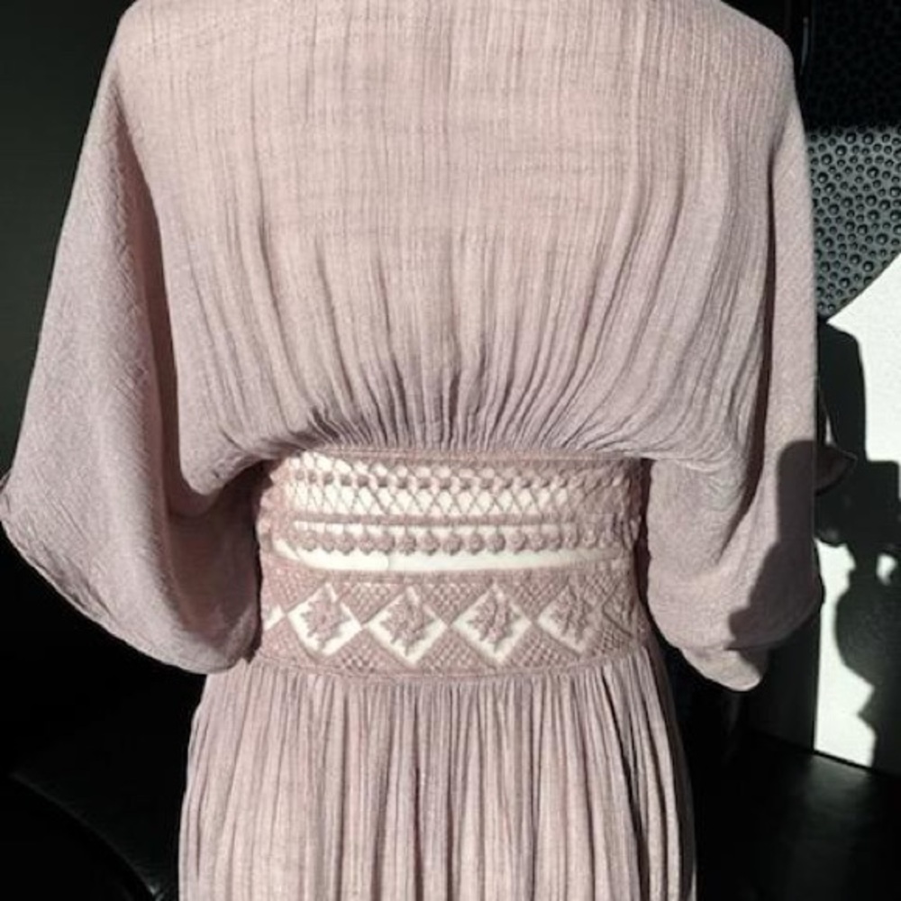 Lulu’s mauve-pale lavender DUSTER- SWIM COVER up, excellent pre-owned condition - Picture 5 of 8